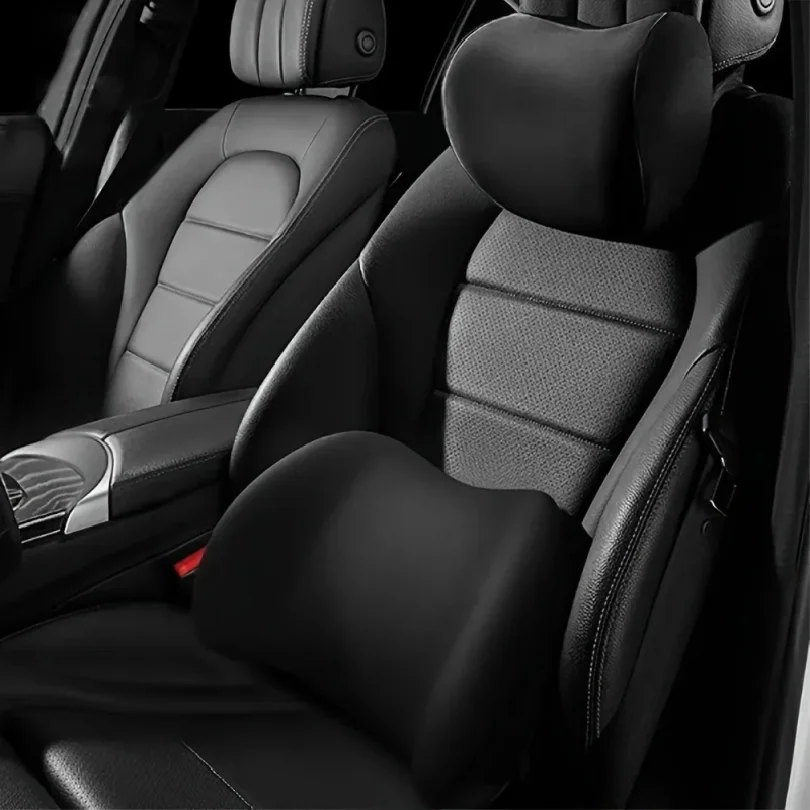 Car Neck Pillow Protector Memory Foam Auto Seat Headrest Pillow Soft Waist Cushion Car Neck Cushion Backrest Lumbar Support
