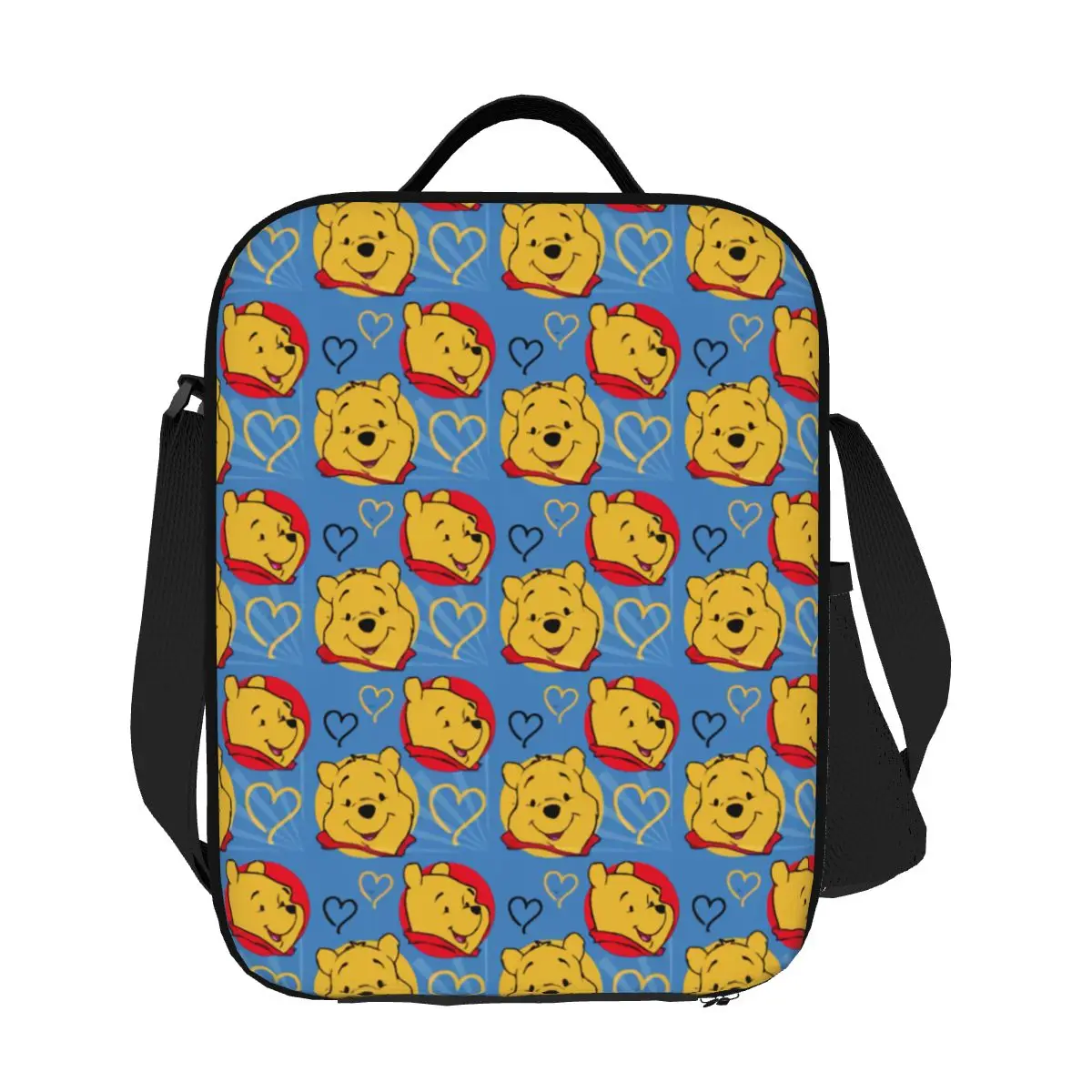 

Custom Funny Cartoon Winnie The Pooh Lunch Bag Men Women Cooler Warm Insulated Lunch Box for Children School