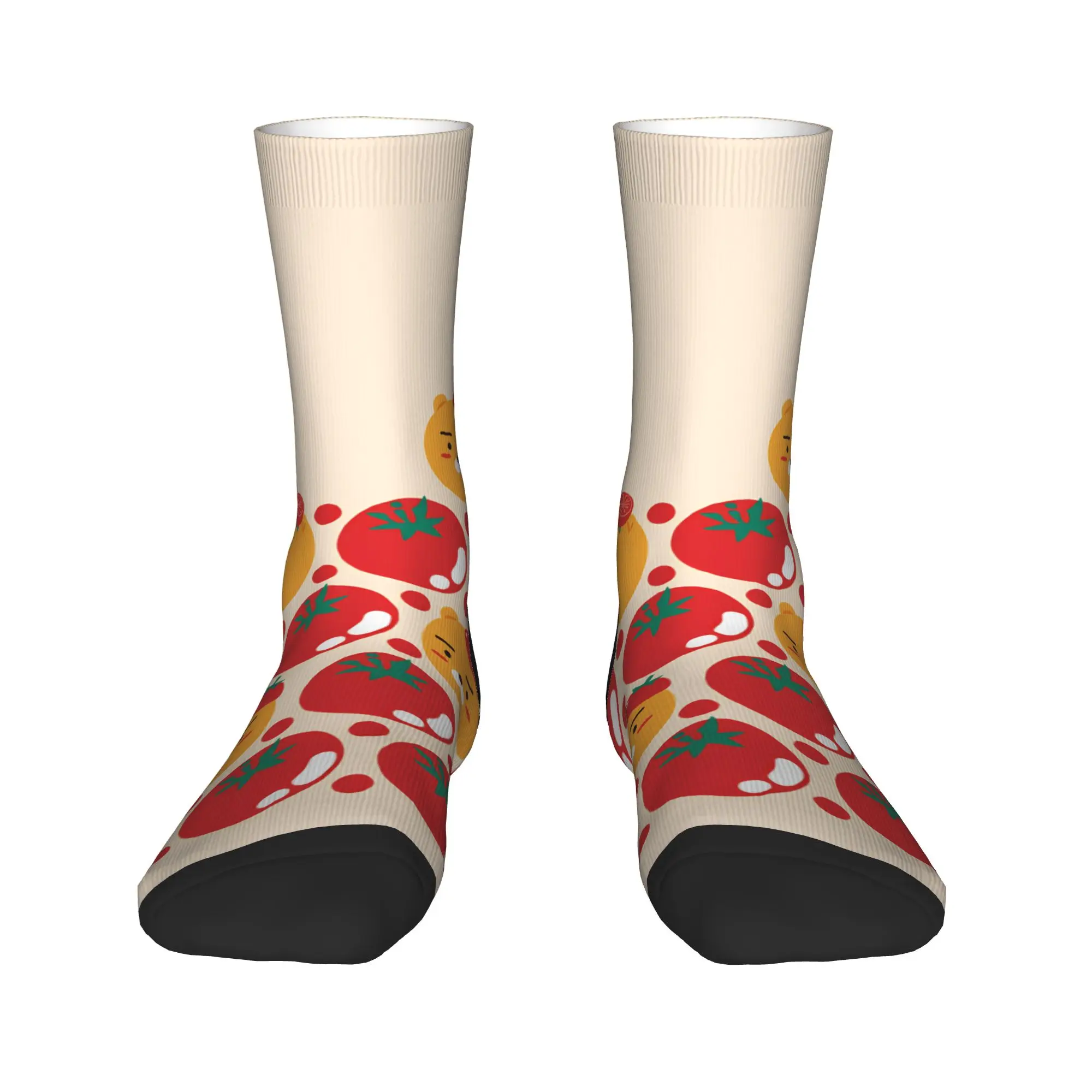 Meias de casal k-akaos f-friends choonsiks meias de inverno gótico meias macias impressas correndo esportes meias antiderrapantes