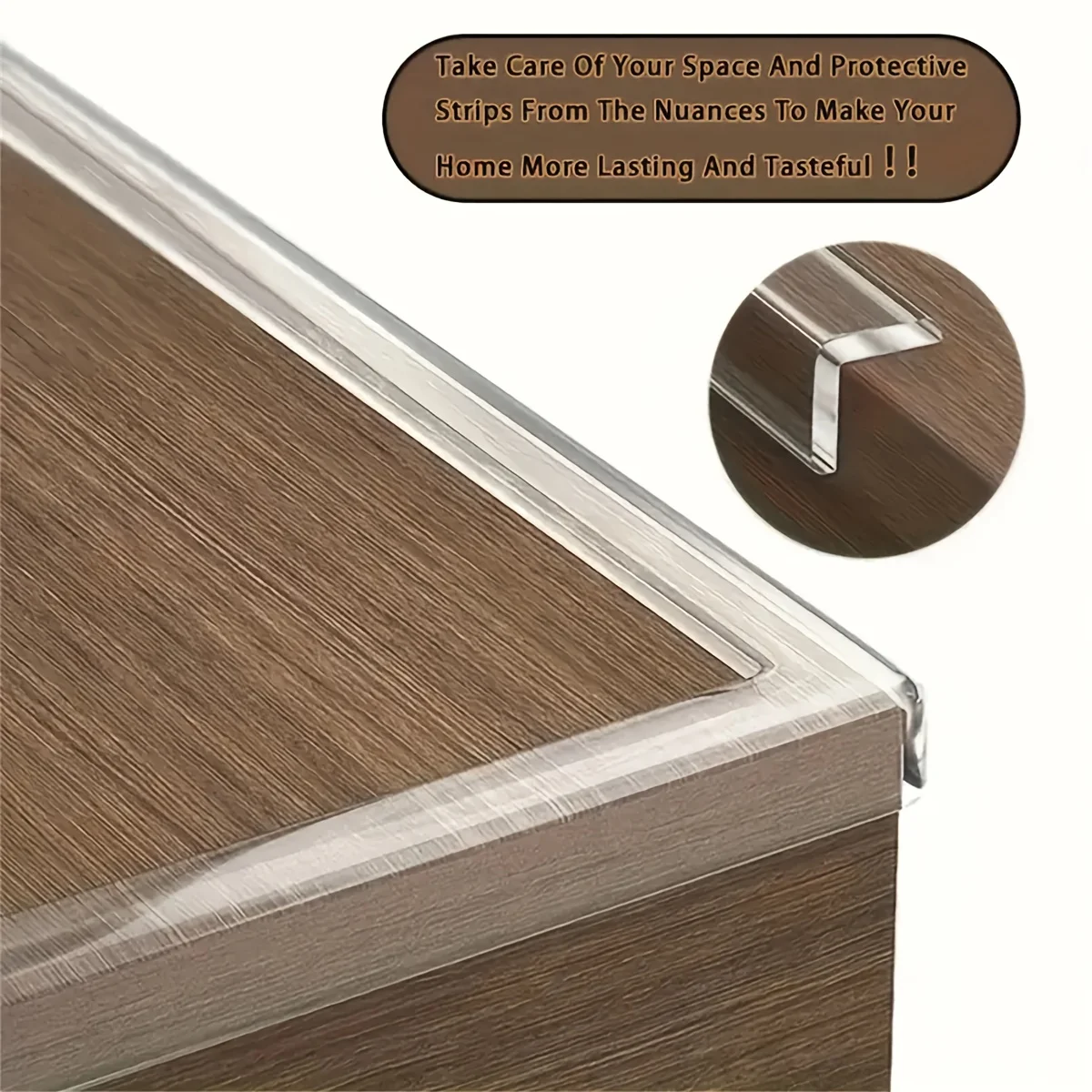 1 قطعة 1 متر/3 متر ث نوع مكافحة عثرة قطاع طاولة القهوة مكافحة عثرة حماية قطاع مصدات منزلية شفافة #4