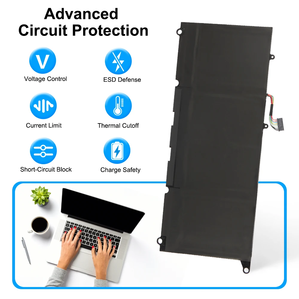 KingSener 90V7W JHXPY JD25G 090V7W Laptop Battery For Dell XPS 13 9343 XPS13 9350 13D-9343 P54G 0N7T6 5K9CP RWT1R 0DRRP 56WH