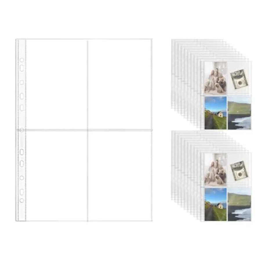 

20 A Binder,"X"Protectors Clear Binder Sleeves for A Binder Notebook Folder Organizer s