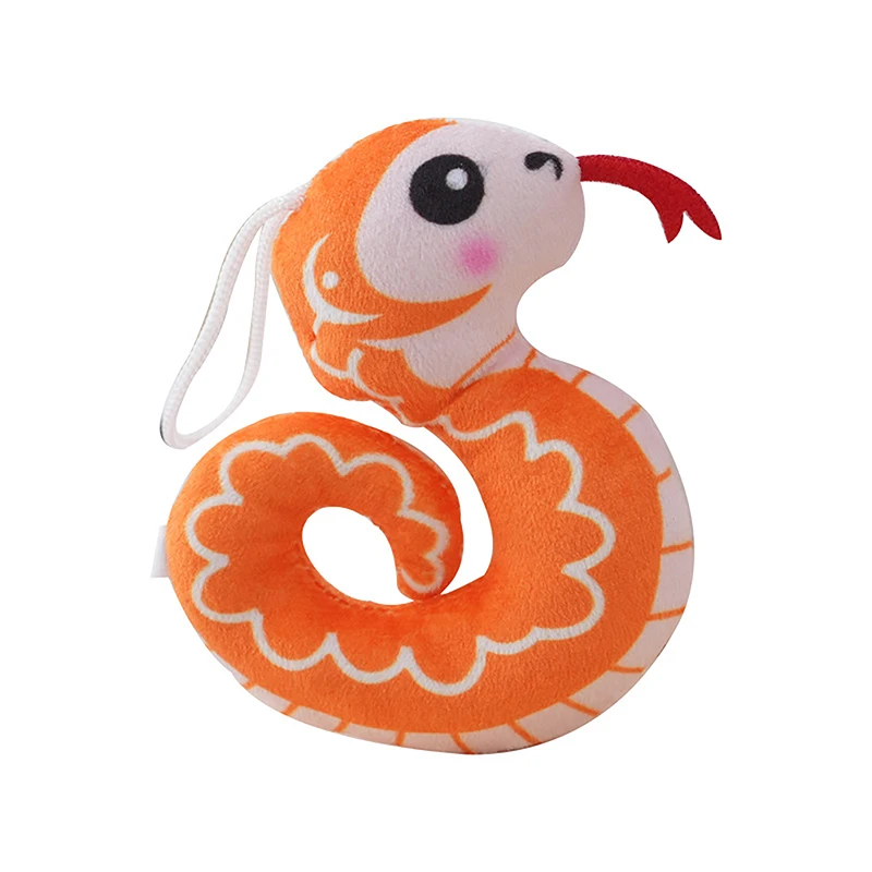 Bonito cobra pingente de pelúcia boneca pingente criativo chaveiro boneca saco ornamento acessórios chave do carro casal brinquedos aniversário para meninas