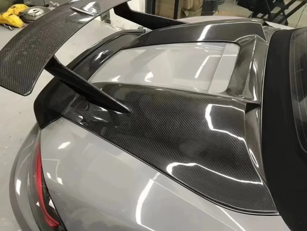 

For PORSHE Boxster 718 Coupe Real Dry Carbon Fiber Car Rear Wing Trunk GT Spoiler Boot Lid 2017-2021 Body kits modification