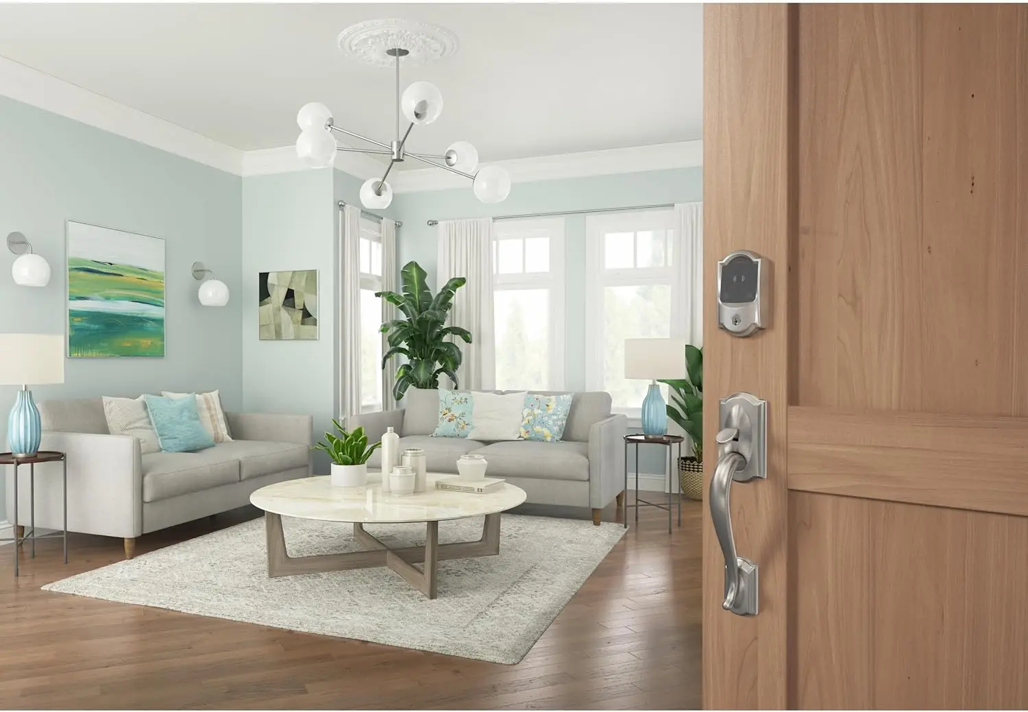 Schlage BE499WB CAM 619 Encode Plus WiFi Deadbolt Smart Lock with Apple Home Key, Keyless Entry Door Lock image 6