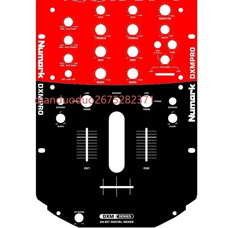 Equipamento de DJ Filme do painel do mixer Numark dxmpro, adesivo colorido Luma, (É apenas uma película autoadesiva, não uma placa de ferro)