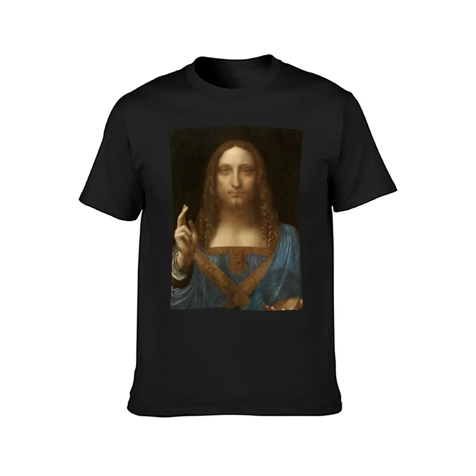 Leonardo Da Vinci's Salvator Mundi T-Shirt quick drying new edition mens vintage t shirts