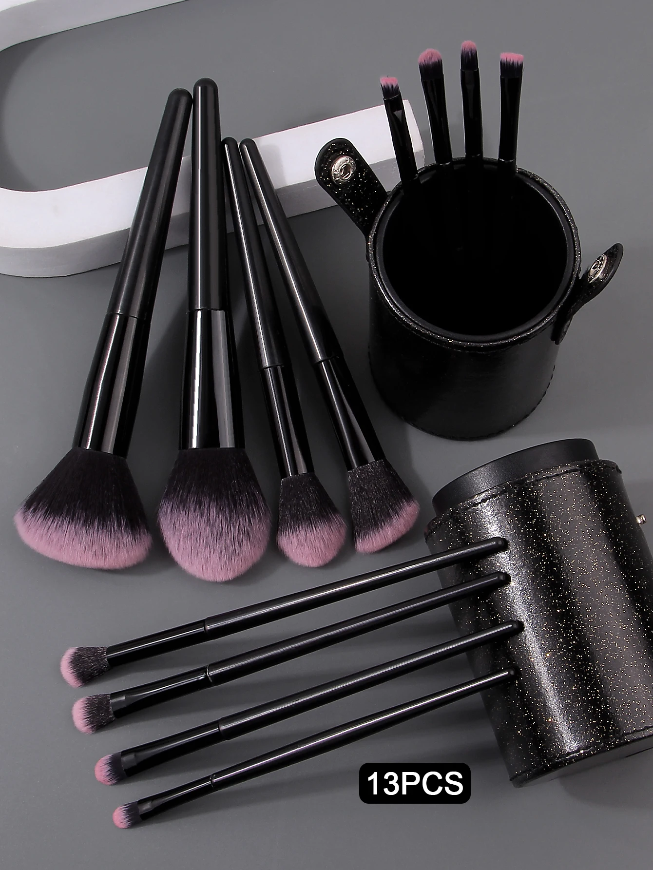 Shining Star Bucket 13PCS Makeup Brush Set 12 Synthetic Bristle Makeup Brushes Portable Storage Novice Full Set Of Tools