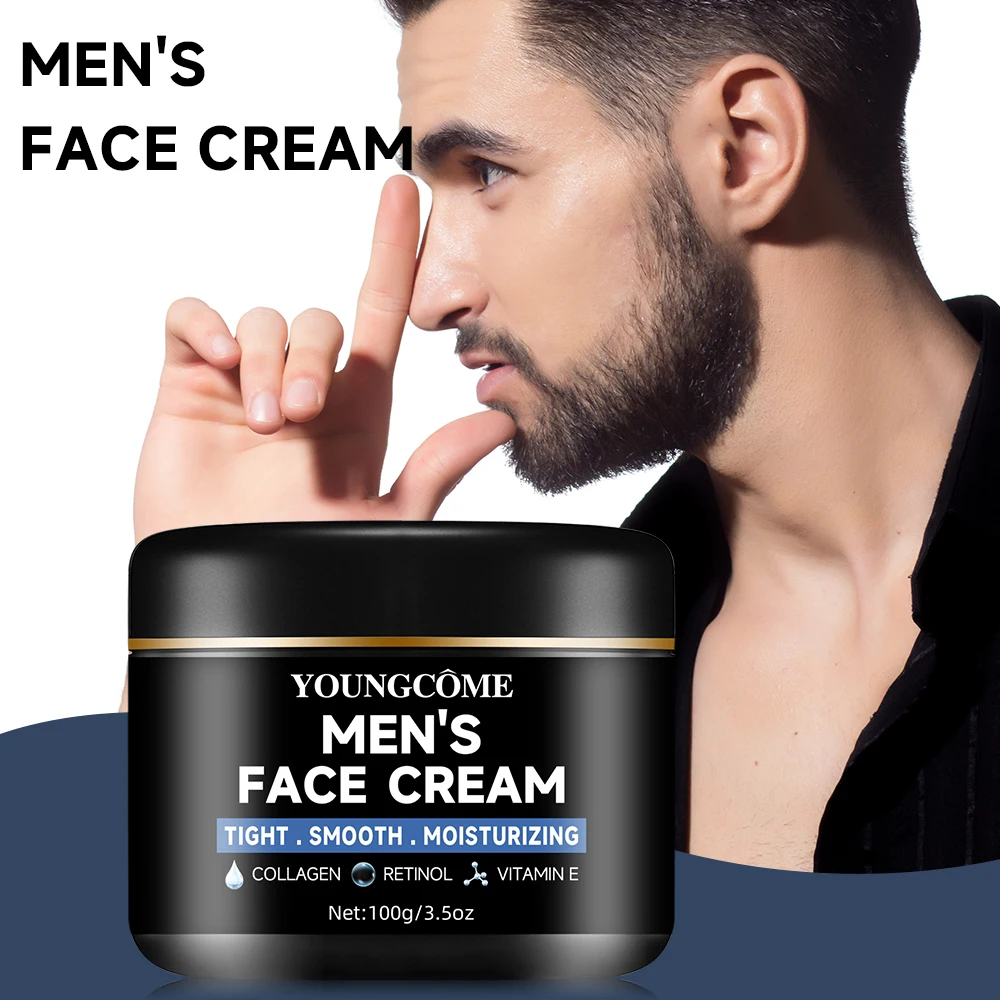 Men's Collagen Moisturizing Cream with Retinol and Vitamins, Refreshing and Hydrating,Anti-Wrinkle Aging Moisturizing Cream