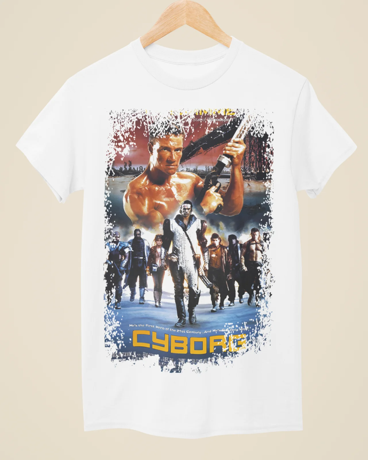 Cyborg - Movie Poster Inspired Unisex White T-Shirt