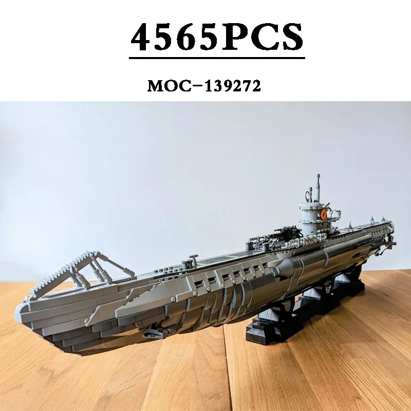 

MOC-139272 German U-boat VIIC Submarine Military Series Submarine Building Block Model DIY Assembly Building Block Toys Gifts