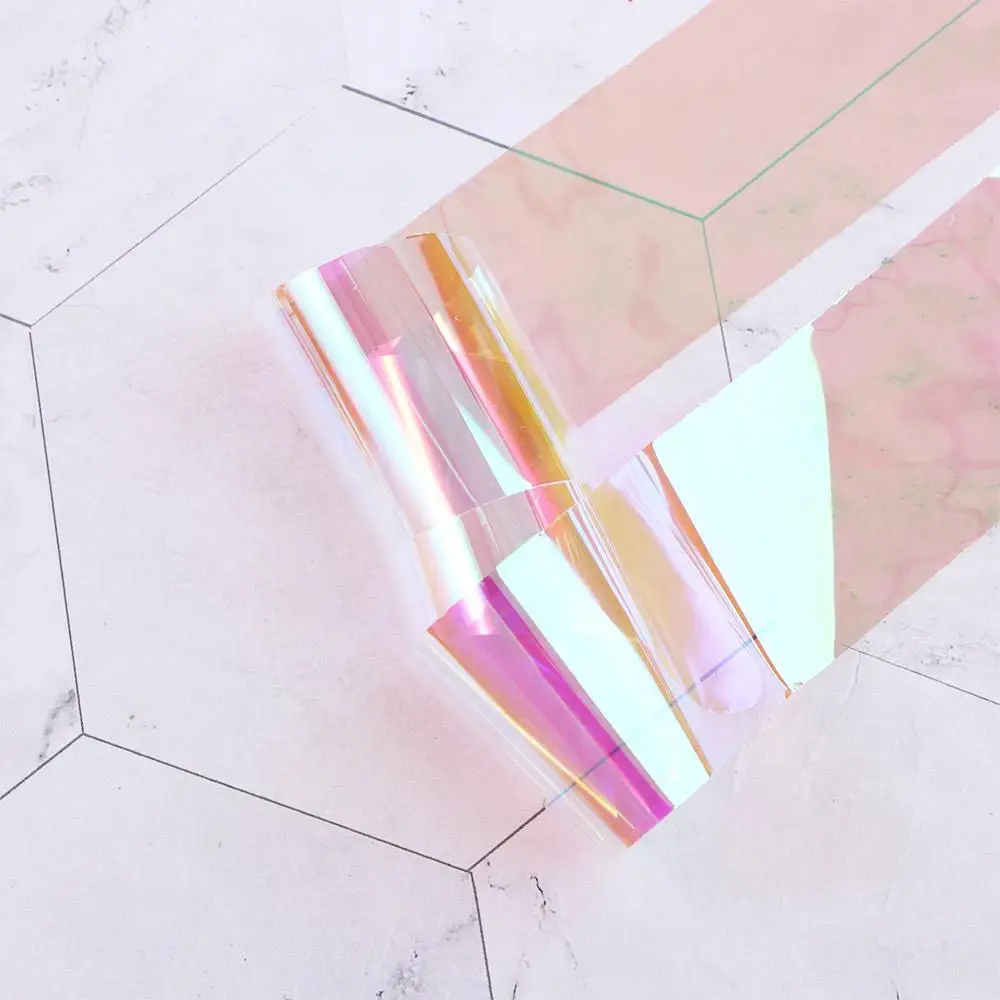 글리터 데칼 네일 스티커 전사지 오로라 깨진 유리 호일 네일 호일 필름 네일 아트 장식 레이저 셀로판