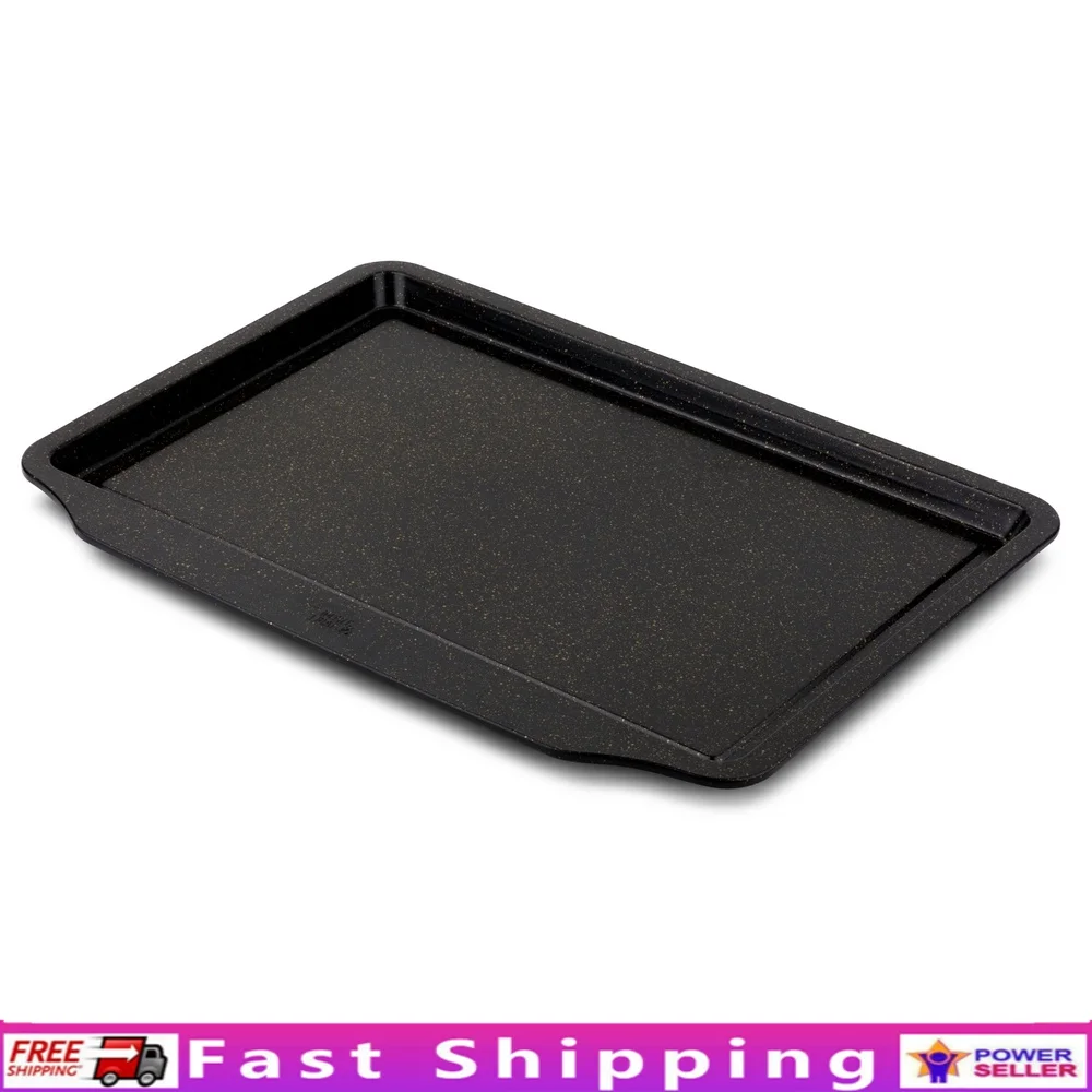

Nonstick Extra Large Cookie Sheet Baking Pan Durable Steel Cookies Pastries Vegetables Oven Safe Easy Cleanup Even Heat