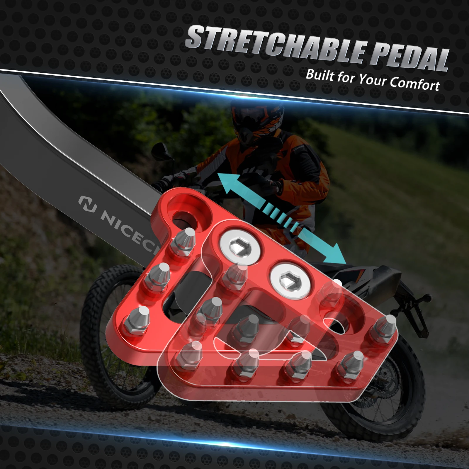 (EU-Lager) NICECNC Für KTM 690 Enduro R 690 SMC R 2019-2026 Bremspedal Für Husqvarna 701 Enduro/701 Supermoto GasGas 700 SM/ES – Detail 14