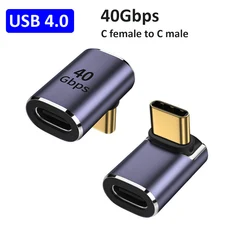 USB C Adapters Straight Angle Adapter Type C Female to Type C Male 40Gbps Fast Data Adapter Converter Charging Adapters