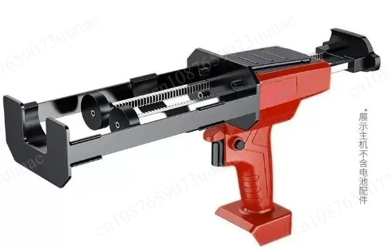 21V cordless grout gun, double tube automatic electric caulking tool for tile joints, rechargeable lithium battery injector