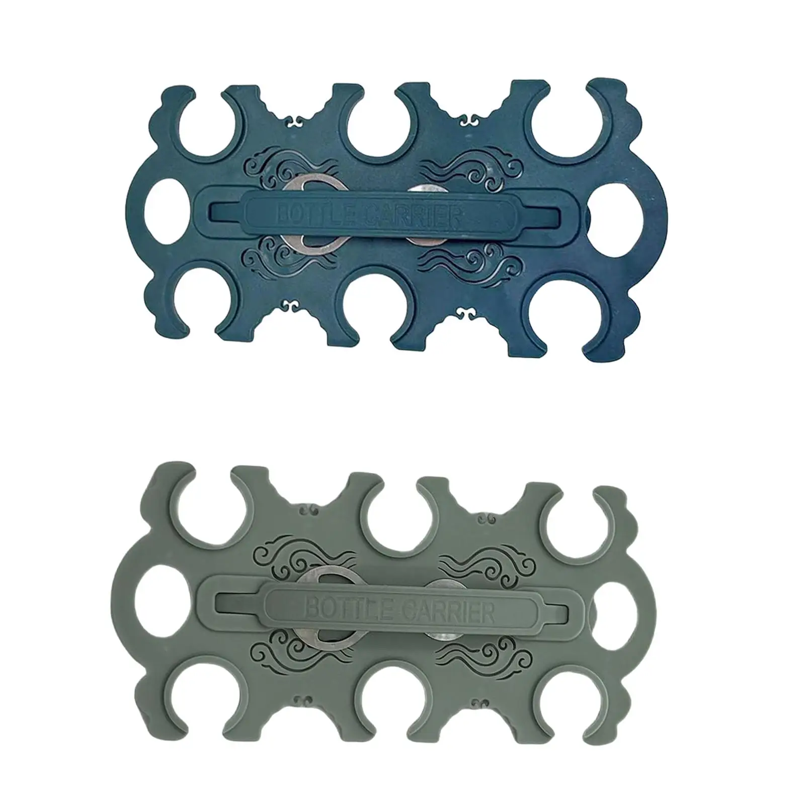 حامل مشروبات مع مقبض موفر للمساحة، رف مشروبات مدمج متعدد الوظائف وقابل لإعادة الاستخدام للمنزل والسفر في الفناء الخلفي