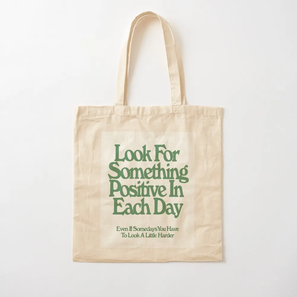 Look For Something Positive Poster Tote Bag Canvas ecological bags