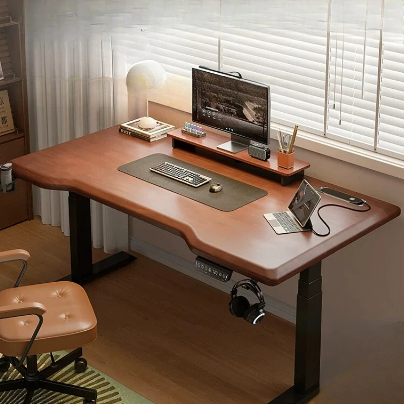 Solid wood electric lifting table, desk, study desk, workbench, home e-sports intelligent lifting computer desk