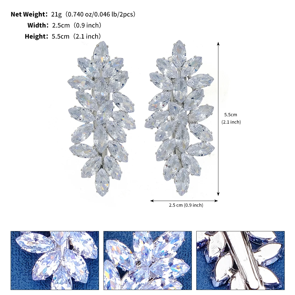 Fashion Silver Zirconia Hair Clip Sparkling Princess Headdress Hair Accessories Holiday Gift for Friends Jewelry Hair Ornament image 6