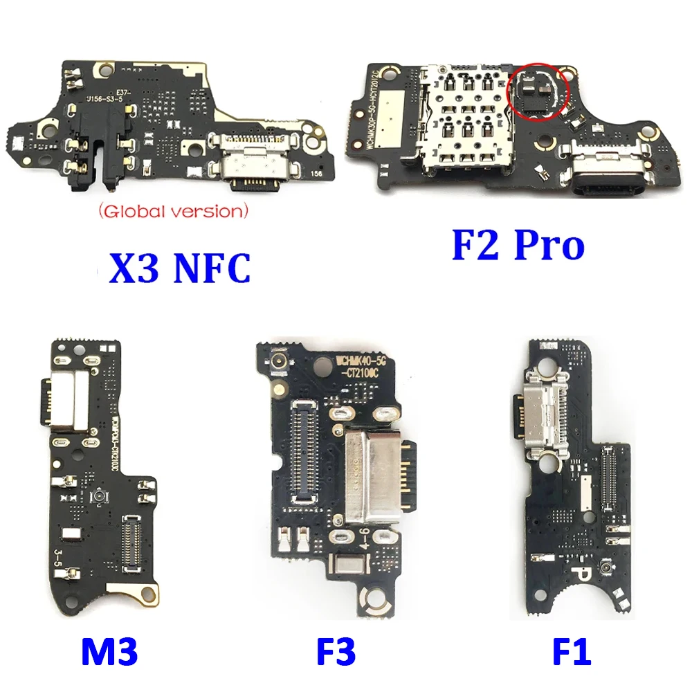Puerto de carga USB, placa de conector de clavija para Xiaomi Mi 10 T Lite 11 9TPro Mix 3 Black Shark 2 para POCO F1 F3 M3 X3