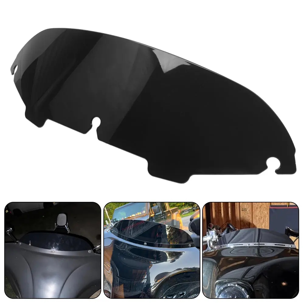 Motorcycle Easy Install Great Look Windshield Pvc Fit Fits For Harley Electra Street Glide Touring Bike 1996-2013 4.5 Inch Black
