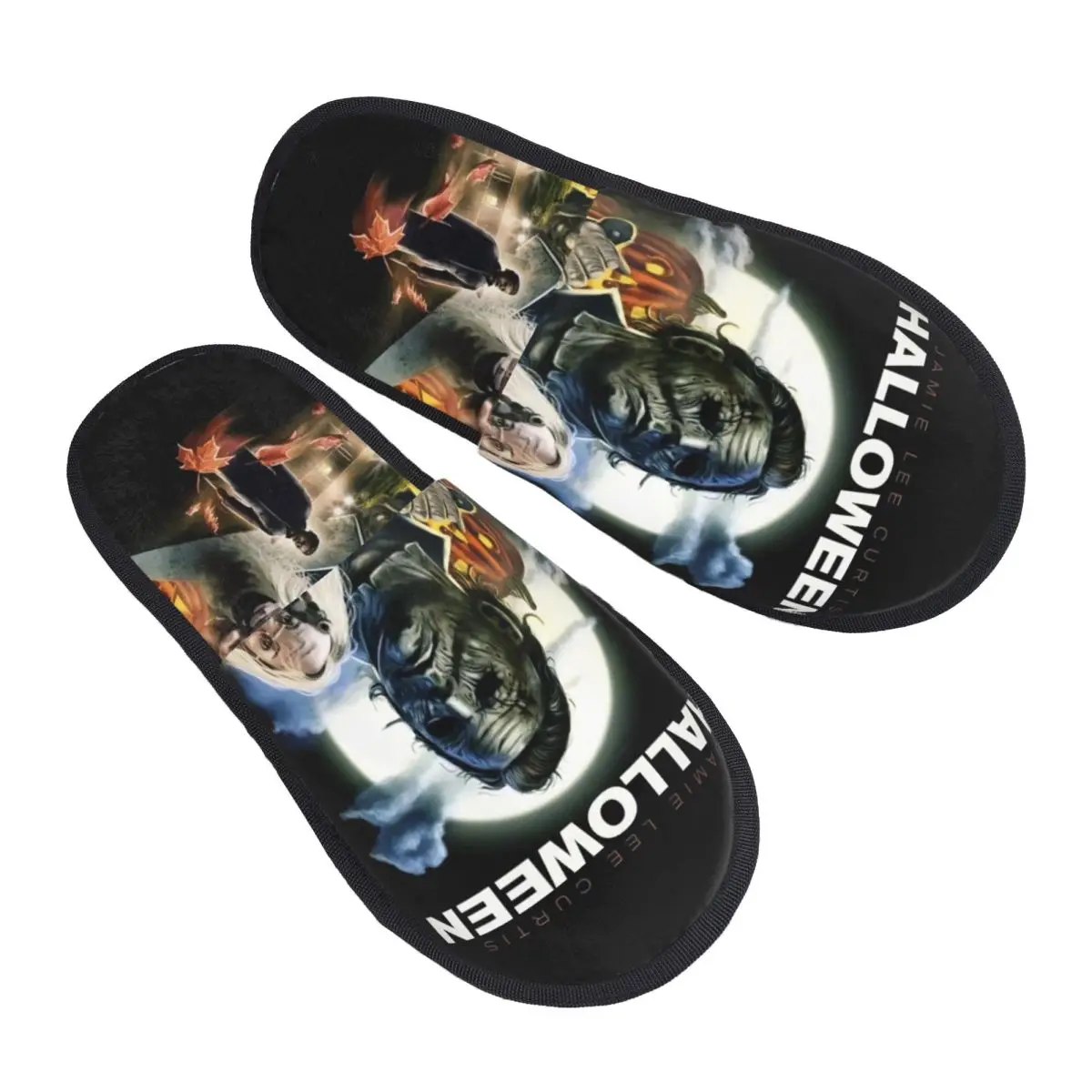 

Halloween Michael Myers House Slippers Women Soft Memory Foam Horror Movie Slip On Bedroom Slipper Shoes
