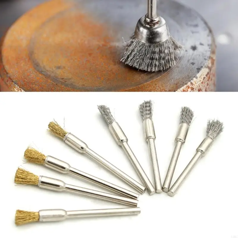 20Pcs Pen Shaped Polishing Wire Brushes Stainless Wire Cleaning End Brushes Extended Small Wire Brush Easy to Use