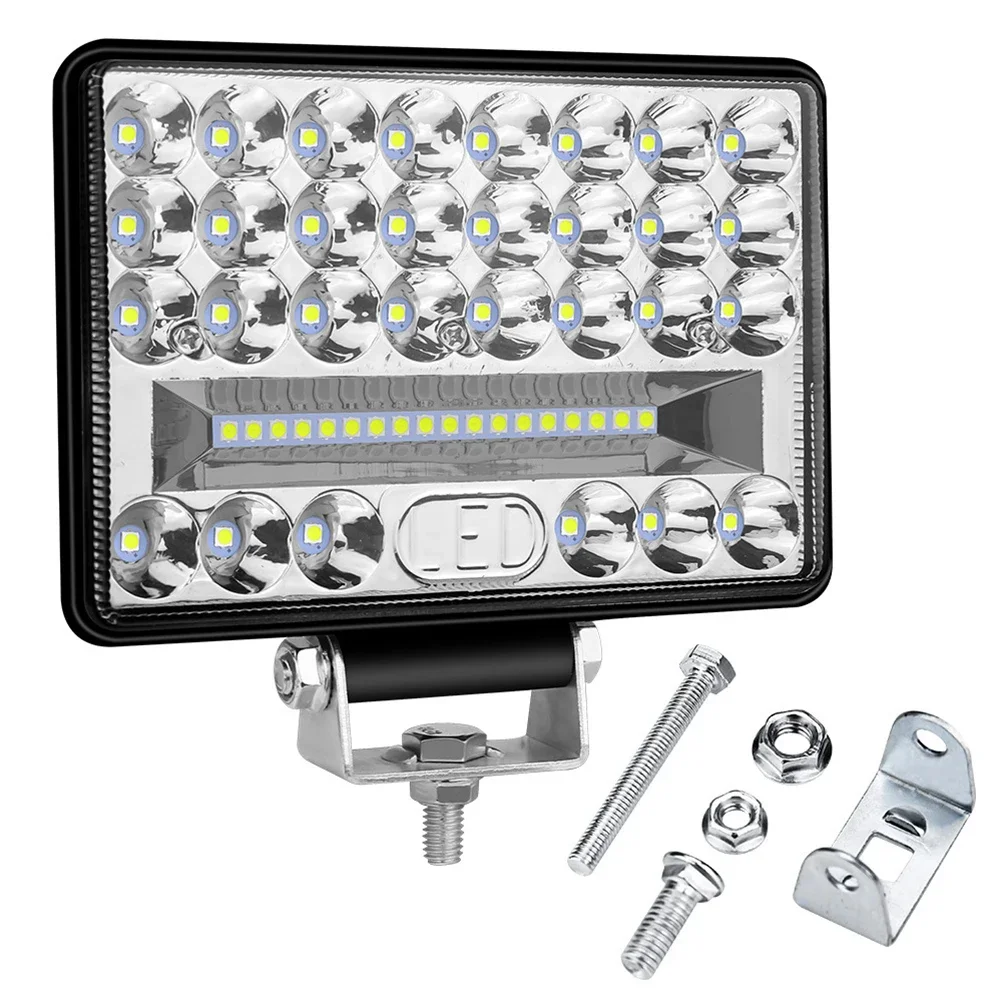 

Lamp Work Lights Replacement Spotlight+floodlight -40℃-85℃ 144W LED 48pcs LED 6500K 7200LM Accessories Aluminum+LED