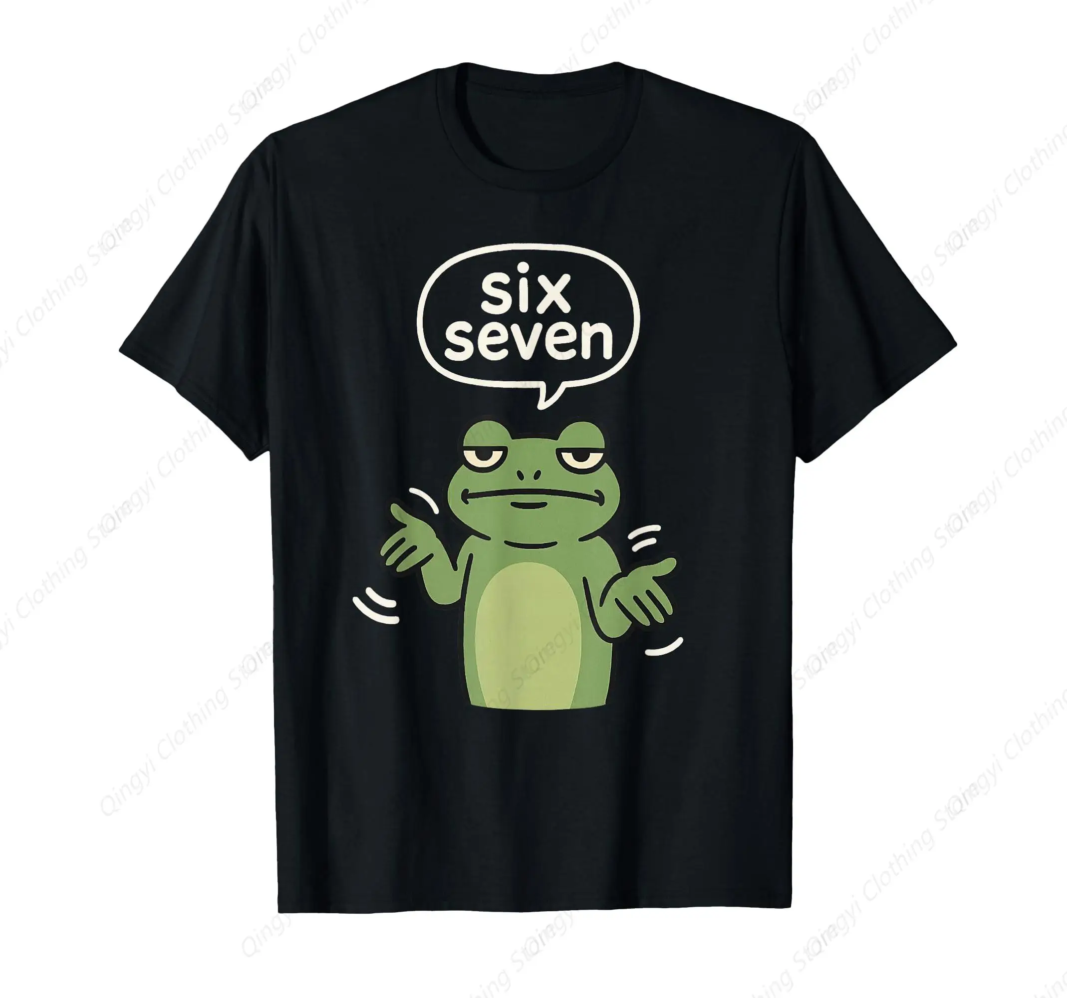 

67 Six Seven 6-7 Frog Funny 6 7 Brainrot Gamer T-Shirt