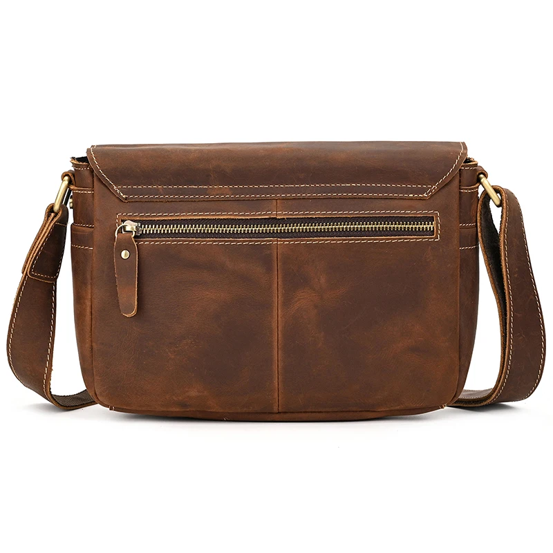 Imagem -03 - Retro Moda Bolsa de Ombro para Homens Real Couro Genuíno Masculino Feminino Crossbody Bolsas Sling Bolsa Anti Roubo Bolsas do Mensageiro para a Senhora