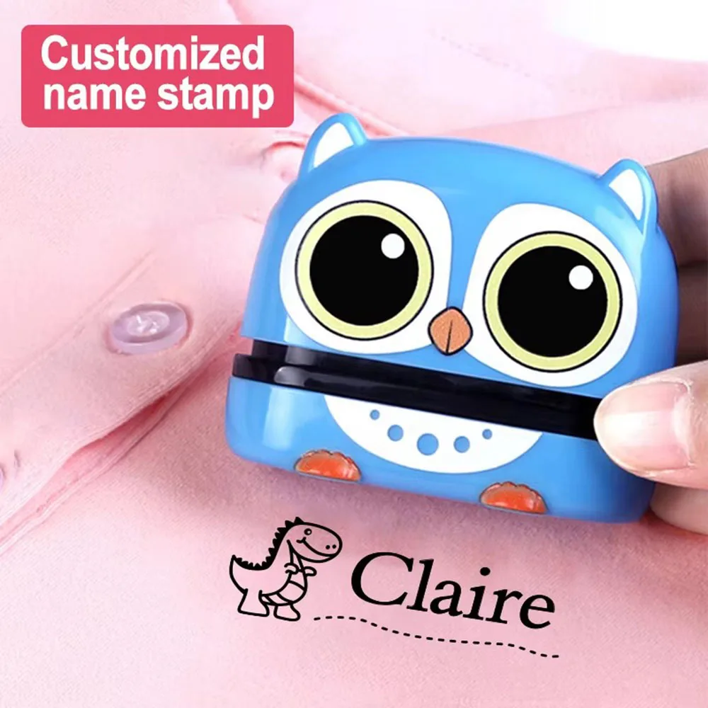 

Штамп с именем по индивидуальному заказу, персональный студенческий детский водонепроницаемый невыцветающий штамп с именем в детском саду, подарочный набор штампов с черными чернилами