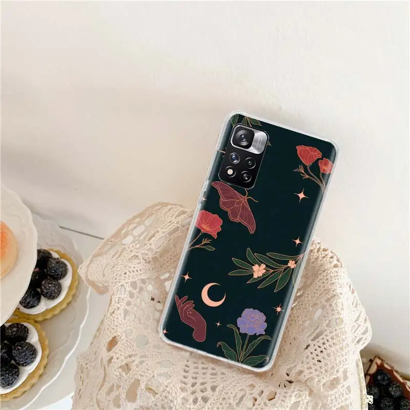 Luxury Moon Star Flower Phone Case For Xiaomi Mi 12 10 Lite 12X 12T 13 5G 11T 10T Pro 11i 11 Ultra 9 8 6X 5X Capa Coque Fundas T