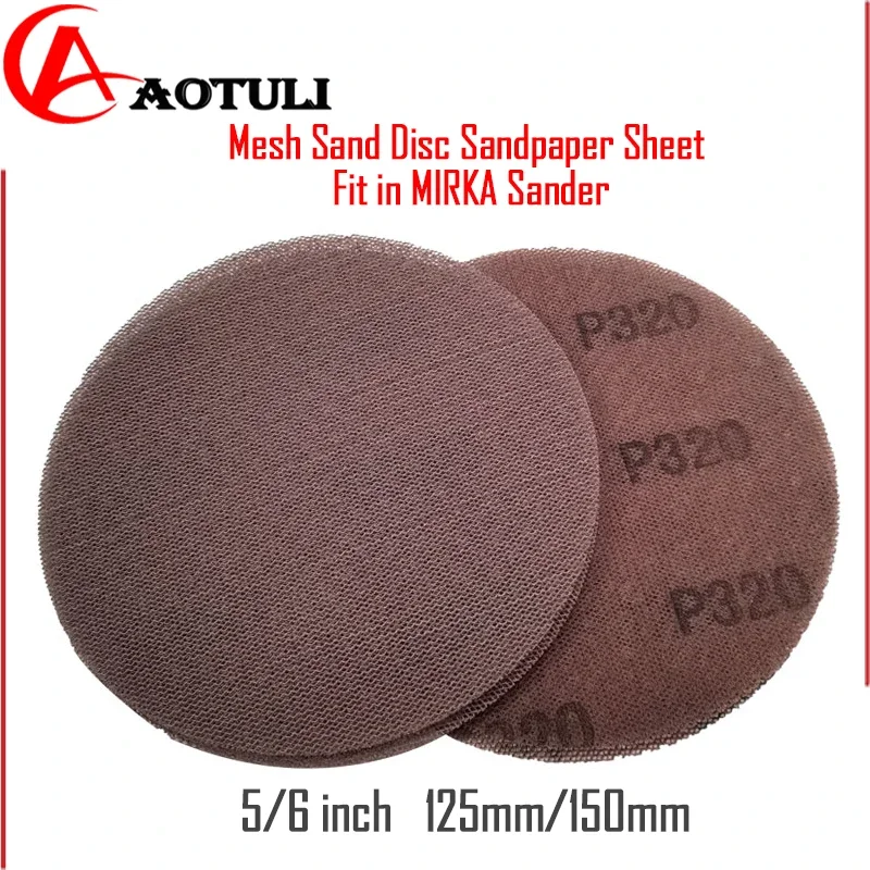 Mesh Grinding Sanding Disc Hook and loop Sandpaper for FESTOOL/MIRKA/3M ect Sander 5/6 inch Dry-Grinding  Sheet