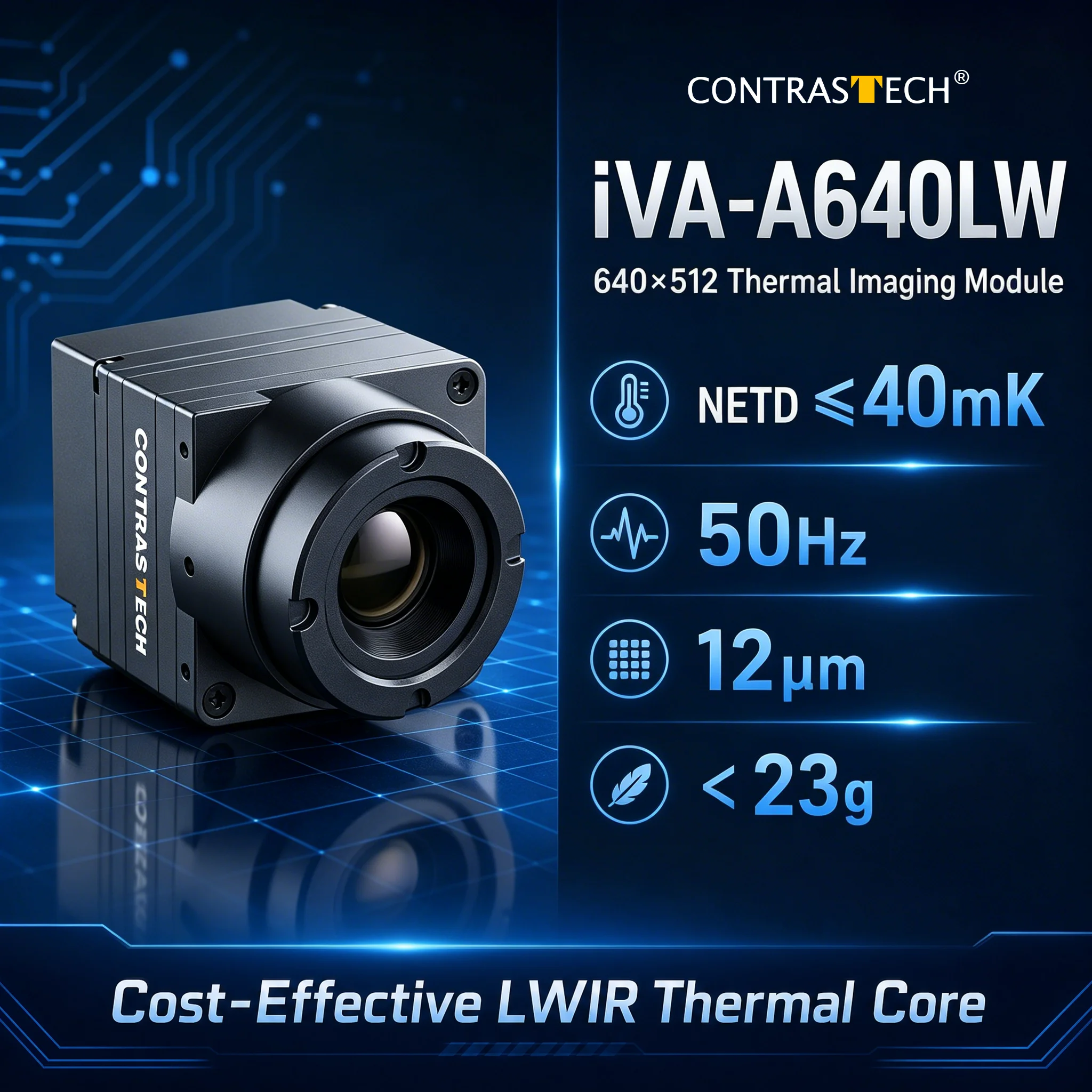 Drone Thermal Imaging - 640x512 LWIR Thermische beeldvormingsmodule 50Hz 12μm