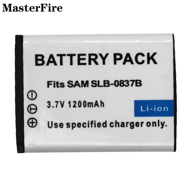 

3.7V 1200mah Rechargeable Li-ion Battery SLB-0837B SLB0837B for Samsung Digimax NV8 NV10 NV15 NV20 L83T L70 L201 L301 Batteries