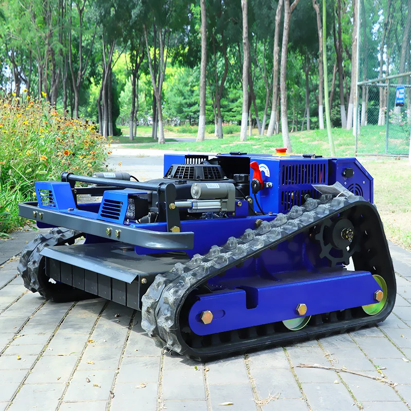 Индивидуальные четырехтактные промышленные и сельскохозяйственные газонокосилки с дистанционным управлением, подходящие для обрезки газонов в фермах и саду.