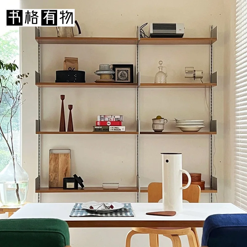 

Vitsoe Track Bookshelf Wall-mounted Simple Wall-mounted Invisible Wall Shelf Suspension Storage Shelf Module Foreign Trade
