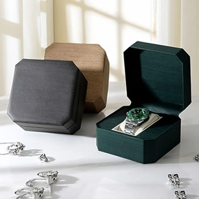 فتحة واحدة صندوق ساعة الرجال الساعات الفاخرة هدية حالة جلدية ووتش صناديق التعبئة والتغليف السفر المحمولة ووتش تخزين الحالات #5