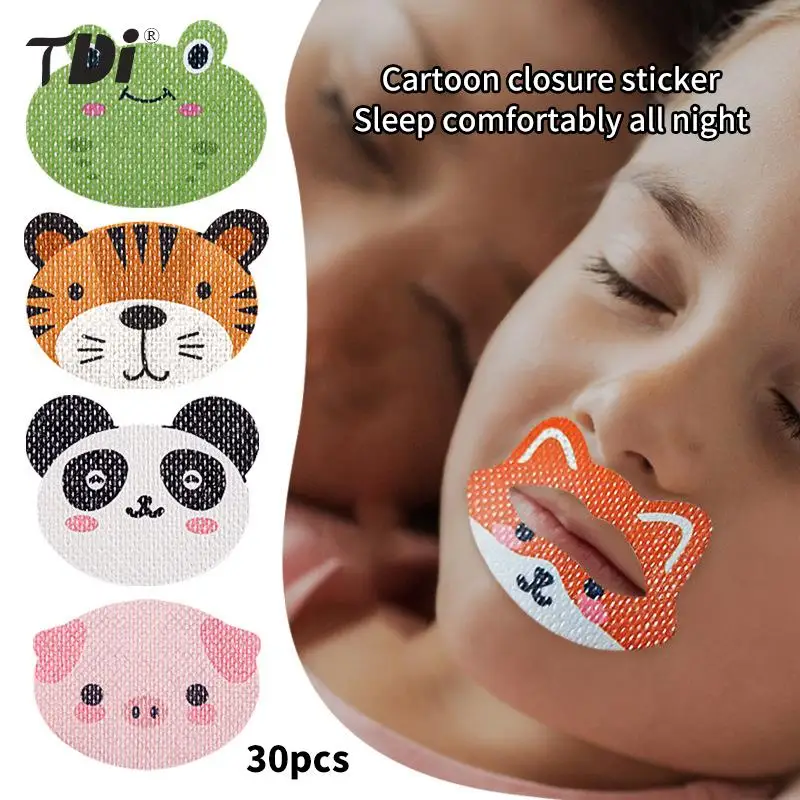 30Pcs/Bag Anti-Snoring Stickers For Children Sleep Closed-mouth Stickers Breathing Correction Patch Shut Up Patch Orthosis Tape