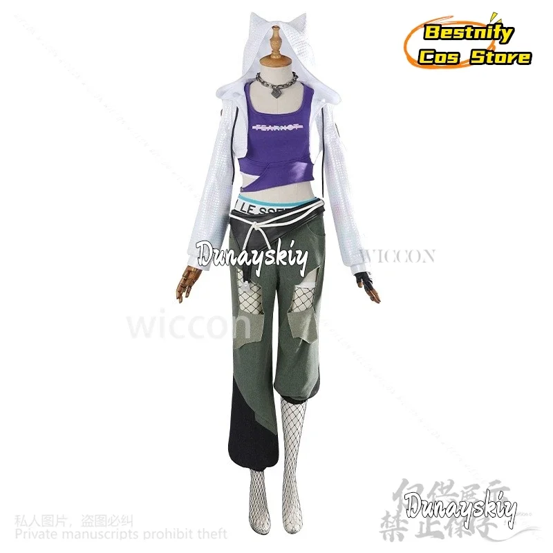 أزياء CosplayGame OWw التأثيرية Ashe أنيمي Kpop Idol الفتيات سترة السراويل معطف قبعة حزام Jirai Kei الفتيات الهيب هوب كسر البدلة Placakеее