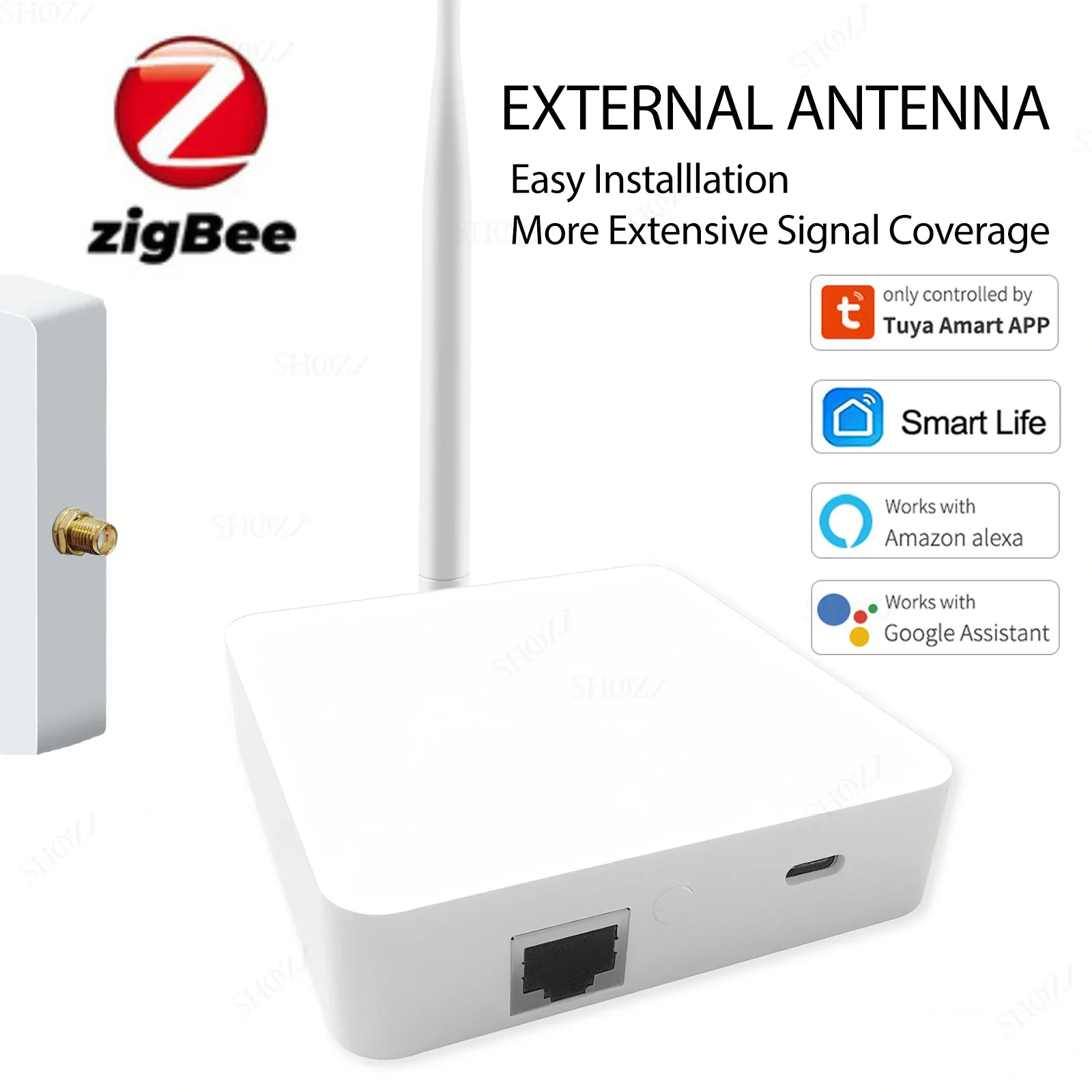 Tuya ZigBee 3.0 Gateway Bridge Lan Enhanced Smart Hub для приложения Голосовое дистанционное управление работает с Alexa Google Home