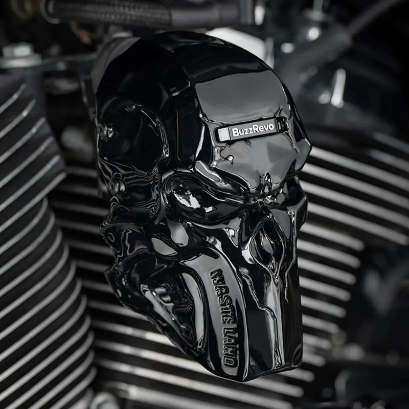 BuzzRevo Cover Cowbell Horn’s Skeleton For Harley Wasteland Motors Touring Series(Ultra Limited/Road King/GLIDE/STREET GLIDE/CVO