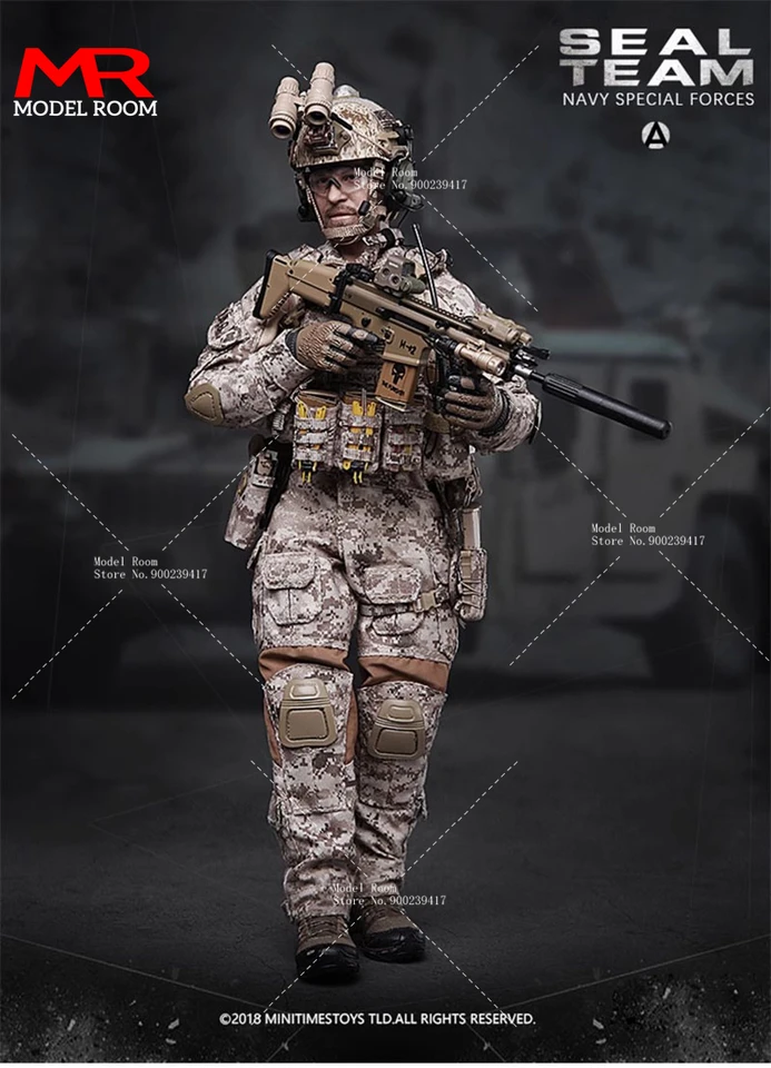 Minitimes-特殊部隊の兵士のアクションフィギュア、m012、us seal team