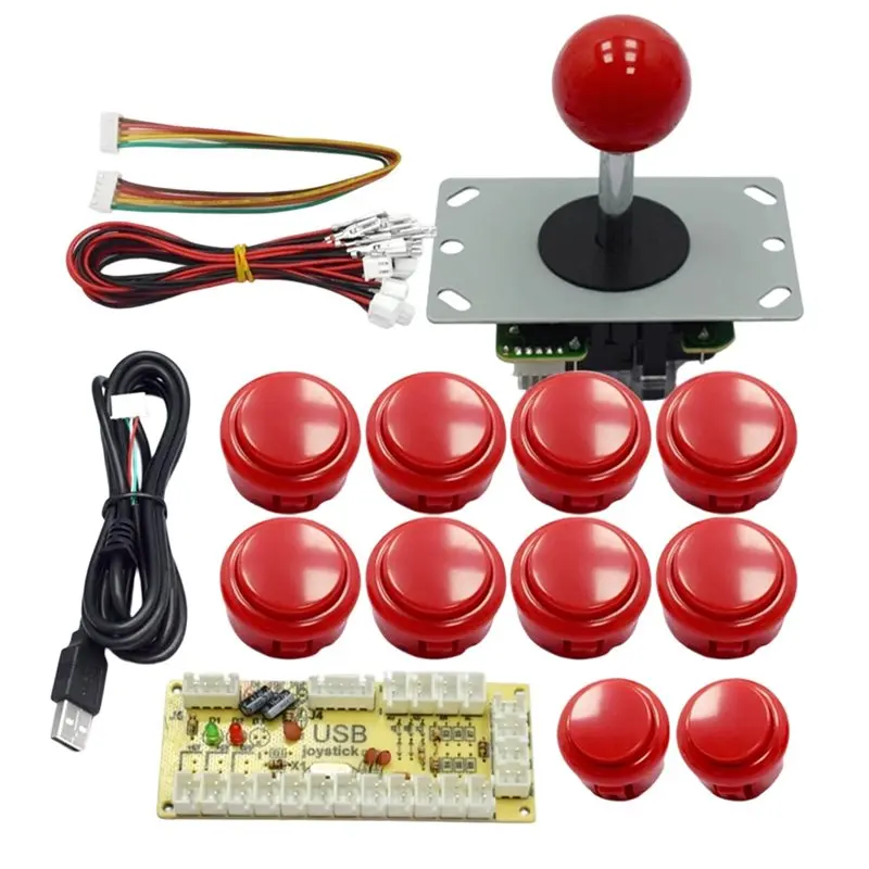 as95-ゼロディレイアーケードキャビネットdiyキット（プッシュボタンコピー、sanwaジョイスティック、1プレイヤー、コイン、usb接続、pc-raspberry-pi対応）