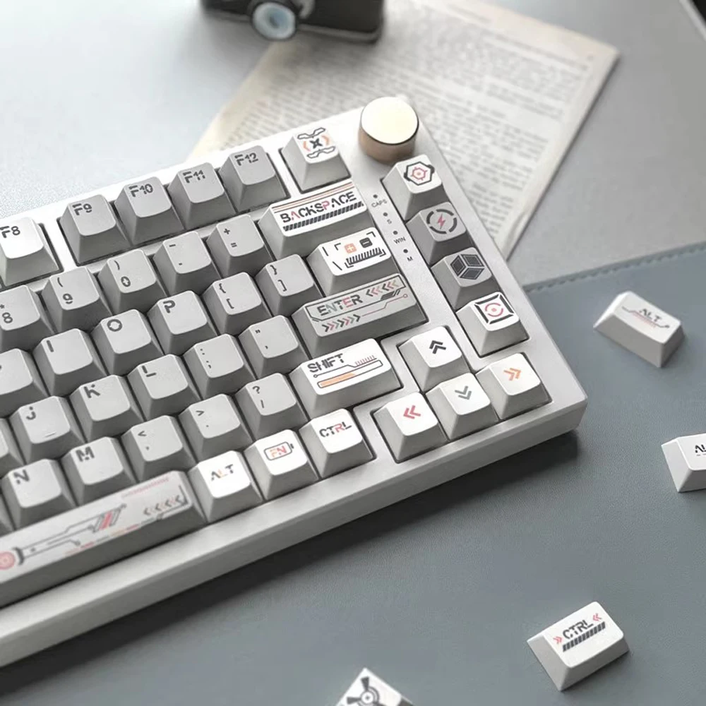 95 Keys Cherry Profile Cute Future Keycaps PBT Graffiti Keycap Gaming Mechanical Keyboard Key Caps for GMK67 GMK87 Custom Keycap