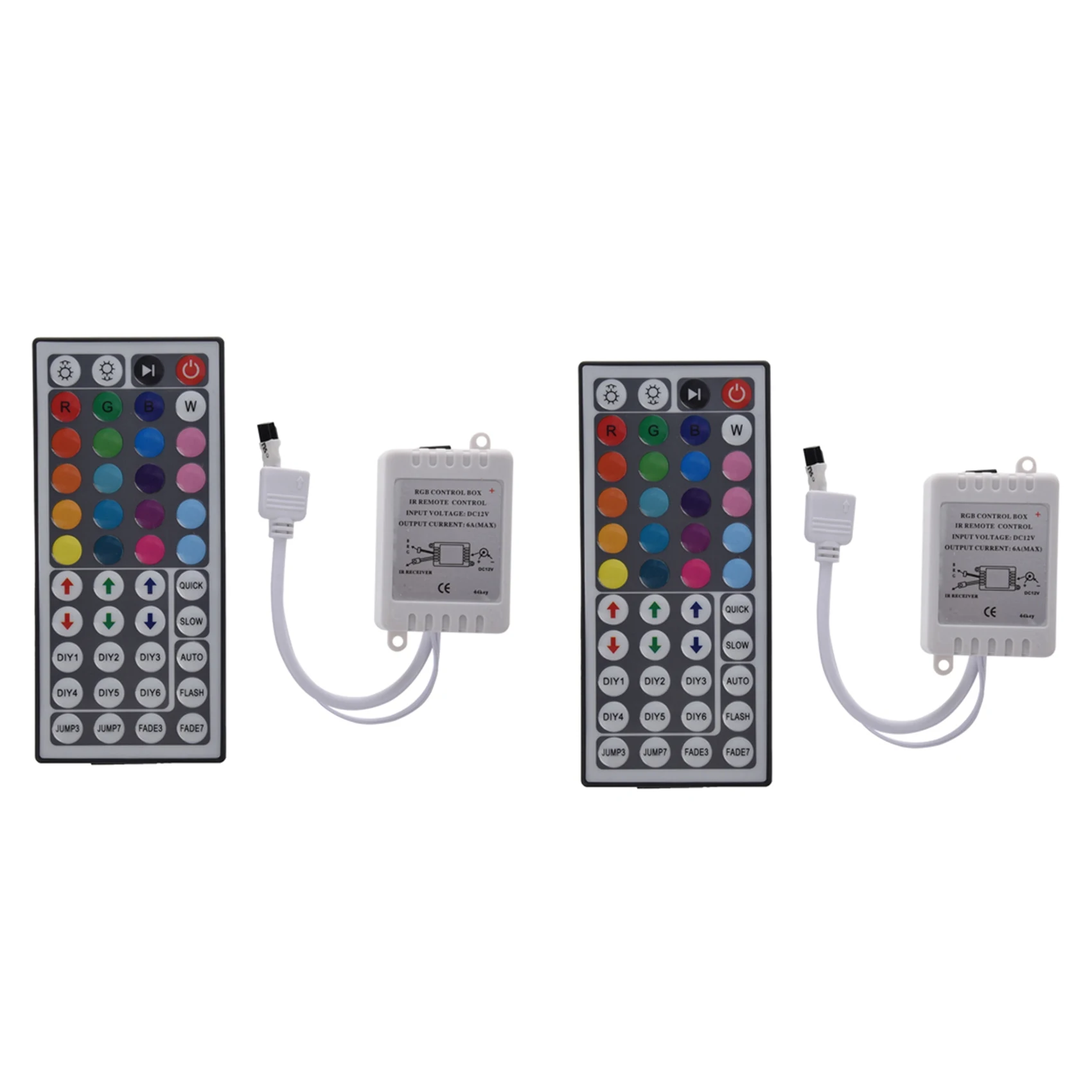 RGB 5050 LED 조명 스트립용 44키 IR 리모컨 2개-[Qahk]
