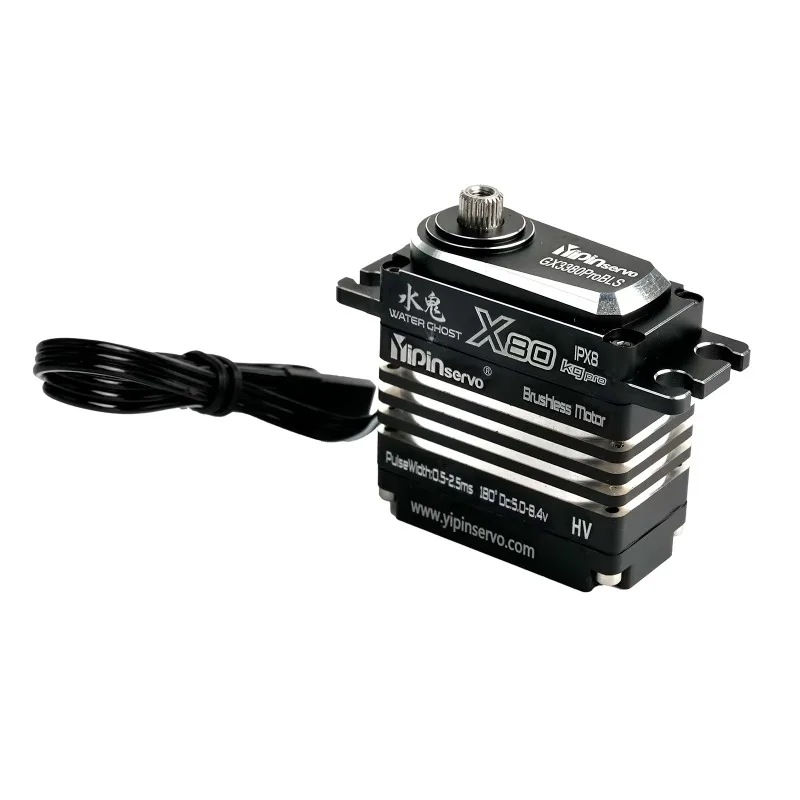 X80 80KG Digital Servo Metal Gear Brushless Motor IP68 Waterproof 180 270 Degree High Torque Steering for 1/8 1/10 RC Car