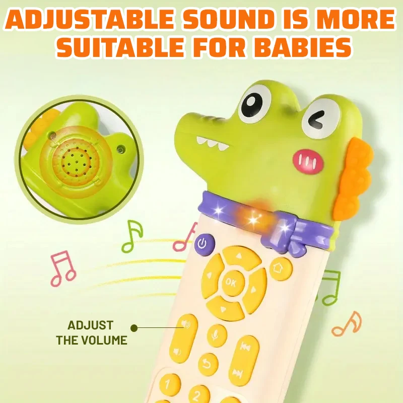 Baby Simulation TV Remote Control With Light Early Education Music Toy For 6M+ Infant Sensory Interactive Game Toddler Gifts