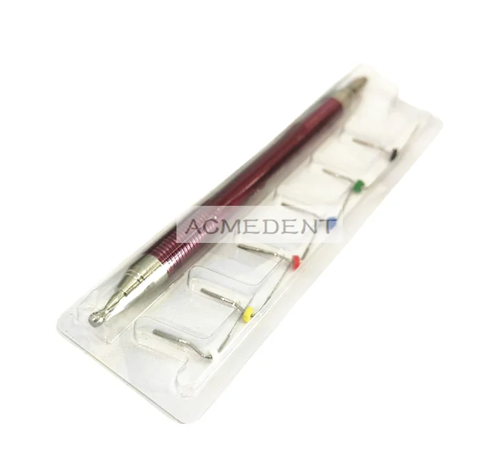 2 Set Dental Micro Scope K/H Files Endodontic Handle File K-File Holder 6tips Dental Accessories